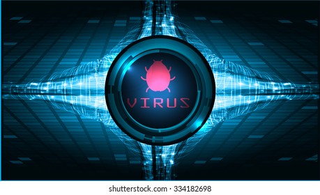 identifying a computer virus. Antivirus protection and computer security concept. PC. one zero. scan. technology digital website. vector. lock, key, Padlock