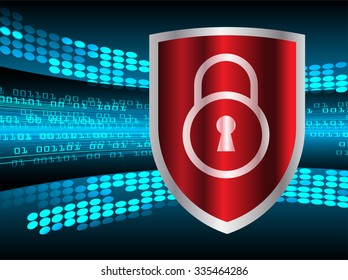 identifying a computer virus. Antivirus protection and computer security concept. PC. one zero. scan. technology digital website. vector. lock, key, Padlock