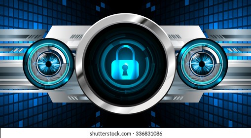 identifying a computer virus. Antivirus protection and computer security concept. PC. one zero. scan. technology digital website. vector. lock, key, Padlock
