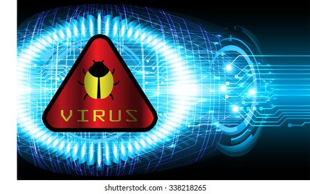 identifying a computer virus. Antivirus protection and computer security concept. PC. one zero. scan. technology digital website. vector. lock, key, Padlock