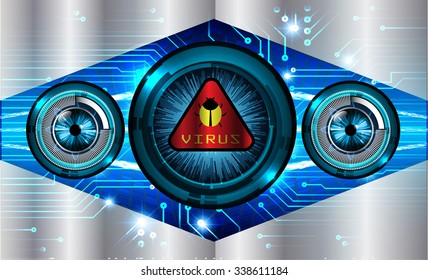 identifying a computer virus. Antivirus protection and computer security concept. PC. one zero. scan. technology digital website. vector. lock, key, Padlock