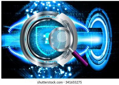 identifying a computer virus. Antivirus protection and computer security concept. PC. vector one zero. scan. technology digital website internet web.