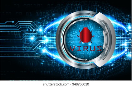 identifying a computer virus. Antivirus protection and computer security concept. PC. one zero. scan. technology digital website. vector. lock, key, Padlock