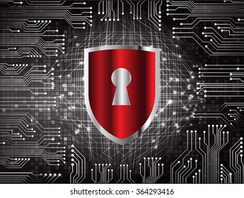 identifying a computer virus. Antivirus protection and computer security concept. PC. one zero. scan. technology digital website. vector. lock, key, Padlock.