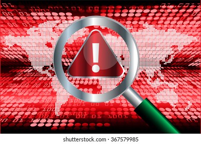 identifying a computer virus. Antivirus protection and computer security concept. 