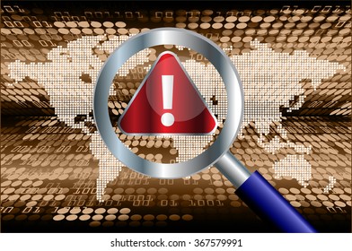 identifying a computer virus. Antivirus protection and computer security concept. 