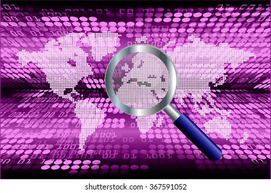identifying a computer virus. Antivirus protection and computer security concept. 