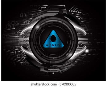 identifying a computer virus. Antivirus protection and computer security concept. PC. vector one zero. scan virus. technology digital website internet web. vector