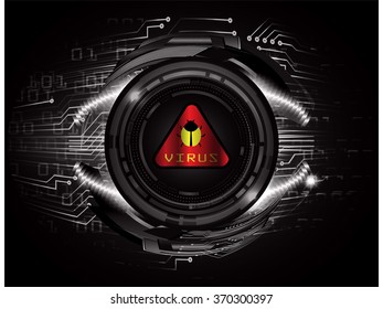identifying a computer virus. Antivirus protection and computer security concept. PC. vector one zero. scan virus. technology digital website internet web. vector