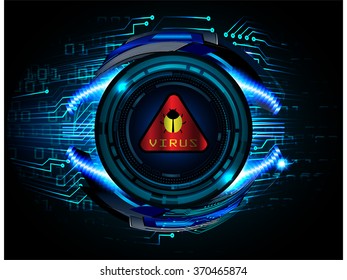 identifying a computer virus. Antivirus protection and computer security concept. PC. vector one zero. scan virus. technology digital website internet web. vector