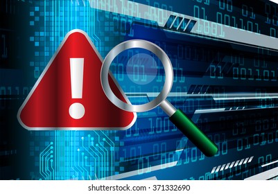 identifying a computer virus. Antivirus protection and computer security concept. PC. vector one zero. scan virus. technology digital website internet web. vector