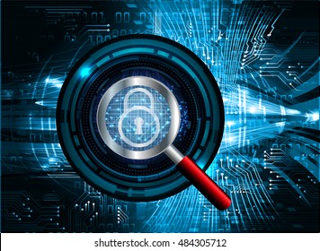 identifying a computer virus. Antivirus protection and computer security concept. PC. scan. technology cyber website. lock, key, Padlock, Safety concept, Closed Padlock on digital background.