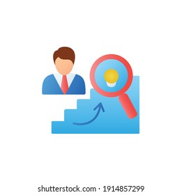 Identifying Potential Flat Icon. Personal Growth Concept. Self Improvement And Talent Acquisition.Personal Strengths Development. Human Resources Management. 3D Color Vector Illustration