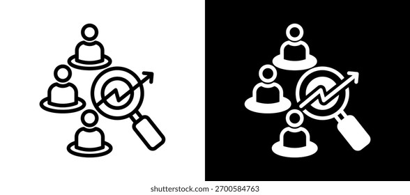 Identificando Ícone de Potencial Ilustração de Vetor em Branco