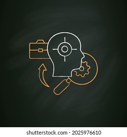 Identifying Triggers Chalk Icon. Find Problems. Identify Overwhelming Sadness, Anxiety, Panic. Conflict Management Concept.Isolated Vector Illustration On Chalkboard