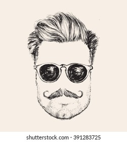  identikit. hipster man portrait.  identikit 