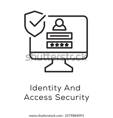 Identity And Access Security Icon – Secure User Authentication and Access Control