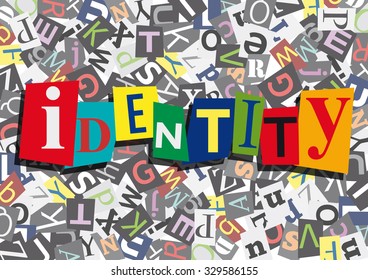 identity, anonymous message in flat design