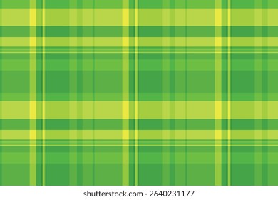 Identity background fabric texture, mockup tartan textile check. Good pattern plaid vector seamless in green and lime colors palette.