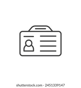 Identity Badge and Access Pass Icons. Security Identification and Member Recognition Symbols.