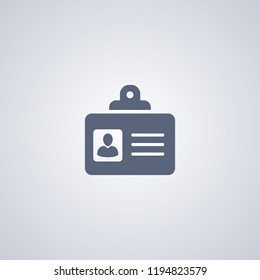 Identity, Badge, vector best flat icon on white background , EPS 10