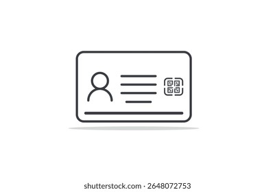 Identity card, access card, card, ID, vector card, icon, design, line art, sample