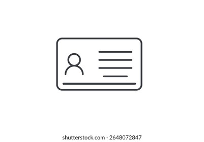 Identity card, access card, card, ID, vector card, icon, design, line art, sample
