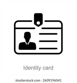 Identity Card and badge icon concept