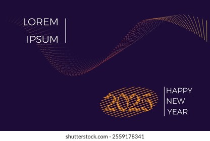 Identity card, can be inserted with any logo that says Happy New Year 2025