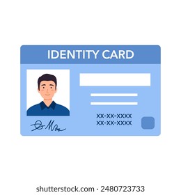 Identity card concept vector illustration on white background.