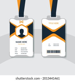 Identity card design for business purpose usage 
