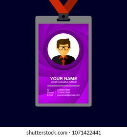 Identity card design template.