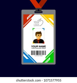 Identity card design template.