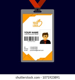Identity card design template.
