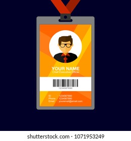Identity card design template.
