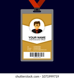 Identity card design template.