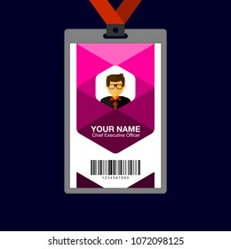 Identity card design template.