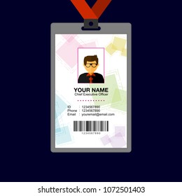 Identity card design template.