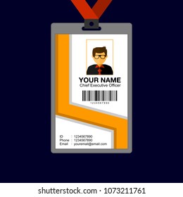 Identity card design template.
