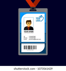 Identity card design template.