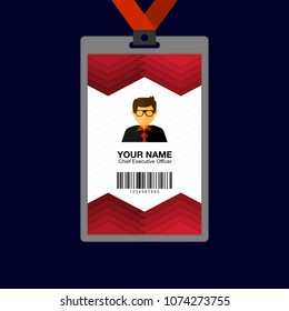 Identity card design template.