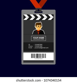 Identity card design template.