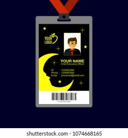 Identity card design template.