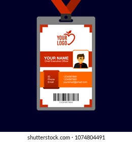 Identity card design template.