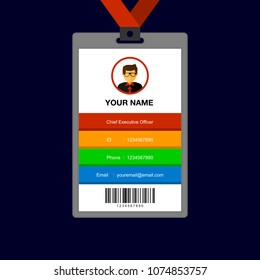 Identity card design template.