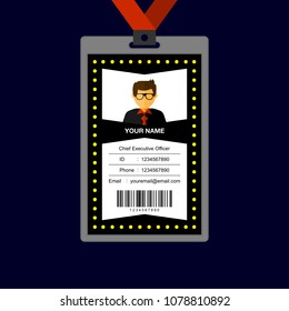 Identity card design template.