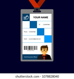 Identity card design template.
