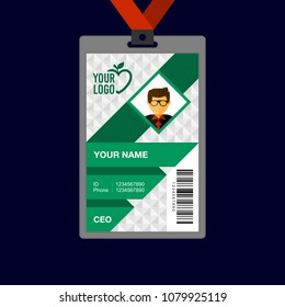 Identity card design template.