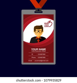 Identity card design template.