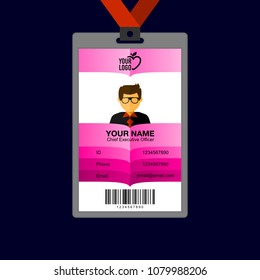 Identity card design template.